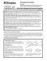 Dimplex CXLN Operating Manual предпросмотр