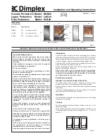 Dimplex Danube DNB20 Installation And Operating Instructions preview