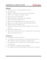 Preview for 3 page of Dimplex DCACM20 Instruction Manual
