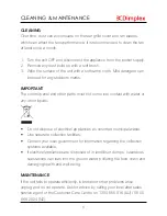 Preview for 8 page of Dimplex DCACM20 Instruction Manual