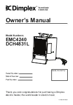 Dimplex DCH4831L Owner'S Manual preview