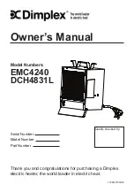 Preview for 1 page of Dimplex DCH4831L Owner'S Manual