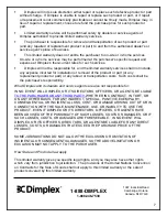 Preview for 10 page of Dimplex DFO2607 Practical User'S Manual