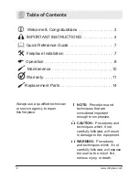 Preview for 2 page of Dimplex DFP15-1134NG Owner'S Manual