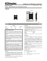 Preview for 1 page of Dimplex DTR175C Installation And Operating Instructions