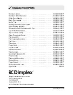 Предварительный просмотр 18 страницы Dimplex DWOP20BR Owner'S Manual