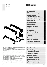 Dimplex DX 521 Installation And Operating Instructions Manual предпросмотр