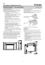 Предварительный просмотр 4 страницы Dimplex ECW 934 Instructions For Installation And Use Manual