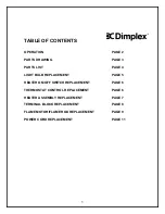 Preview for 2 page of Dimplex ELECTRALOG CS3311 Parts And Service Manual