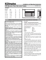 Предварительный просмотр 1 страницы Dimplex EPX 500 Installation And Operating Instructions