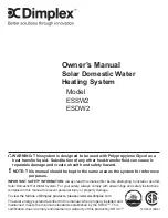 Dimplex ESDW2 Owner'S Manual preview