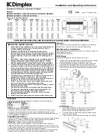 Предварительный просмотр 1 страницы Dimplex EVX050 Installation And Operating Instructions