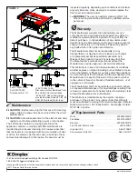 Предварительный просмотр 2 страницы Dimplex FFIH15A31 Series Instructions