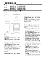 Dimplex Firefly FIF20 Installation And Operating Instructions предпросмотр