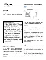 Предварительный просмотр 2 страницы Dimplex FX 20VL Installation And Operating Instructions