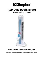 Dimplex GDC-TF75RW Instruction Manual preview