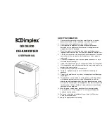 Preview for 1 page of Dimplex GDDEU30 User Manual