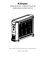 Dimplex GDHRAD24FAN Operating Instructions preview