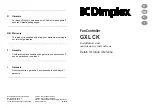 Dimplex GXL CK Installation And Maintenance Instructions Manual preview