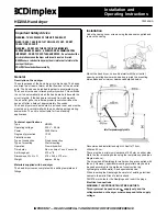 Dimplex HD20A Installation And Operating Instructions preview