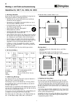 Dimplex HL 185 T Installation And Operating Instructions предпросмотр