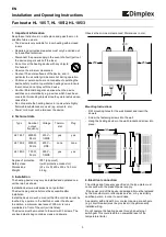 Предварительный просмотр 3 страницы Dimplex HL 185 T Installation And Operating Instructions