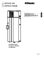 Preview for 1 page of Dimplex HPWH 300 Installation And Operating Instructions Manual