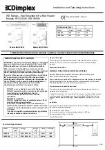 Предварительный просмотр 1 страницы Dimplex IRX Series Installation And Operating Instructions