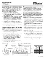 Предварительный просмотр 1 страницы Dimplex KRR Series Instructions