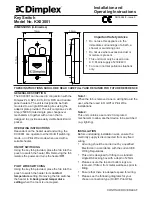 Preview for 1 page of Dimplex KX03001 Installation And Operating Instructions