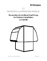 Preview for 1 page of Dimplex LA 16ASR Mounting And Operating Manual