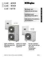 Preview for 1 page of Dimplex LAK 14IMR Installation And Operating Instructions Manual