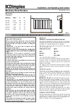 Dimplex Monterey MFP050 Installation And Operating Instructions предпросмотр