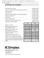 Предварительный просмотр 54 страницы Dimplex PF2325 Owner'S Manual