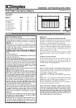 Dimplex PLX 2000TI Installation And Operating Instructions preview