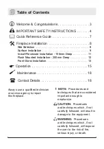 Preview for 2 page of Dimplex PRISM BLF5051-AU Owner'S Manual