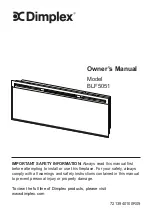 Dimplex Prism BLF5051 Owner'S Manual preview