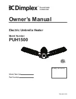 Предварительный просмотр 1 страницы Dimplex PUH1500 Owner'S Manual