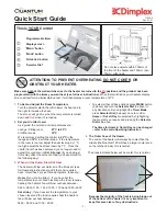 Dimplex QM070 Quantum Quick Start Manual предпросмотр
