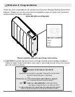 Preview for 3 page of Dimplex QSH-100 Owner'S Manual