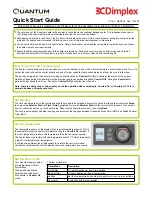 Dimplex Quantum E Series Quick Start Manual preview