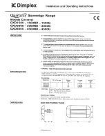 Предварительный просмотр 1 страницы Dimplex QXD1500ND Installation And Operating Insctructions