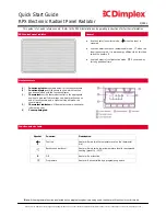 Предварительный просмотр 2 страницы Dimplex RPX Series Quick Start Manual