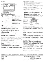 Предварительный просмотр 2 страницы Dimplex RPX075N Installation And Operating Instructions