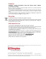 Предварительный просмотр 9 страницы Dimplex Saletto LPP050 Operating Instructions Manual