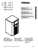 Dimplex SIK 11 TE-2 Installation And Operation Instructions Manual preview