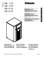 Preview for 1 page of Dimplex SIK 11 TE Installation And Operating Instructions Manual