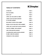 Preview for 2 page of Dimplex TDS8515T Installation And Operation Manual