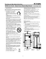 Предварительный просмотр 5 страницы Dimplex TRFW 201 Mounting And Operating Instructions