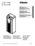 Dimplex WI 14 ME Installation And Operating Instructions Manual preview